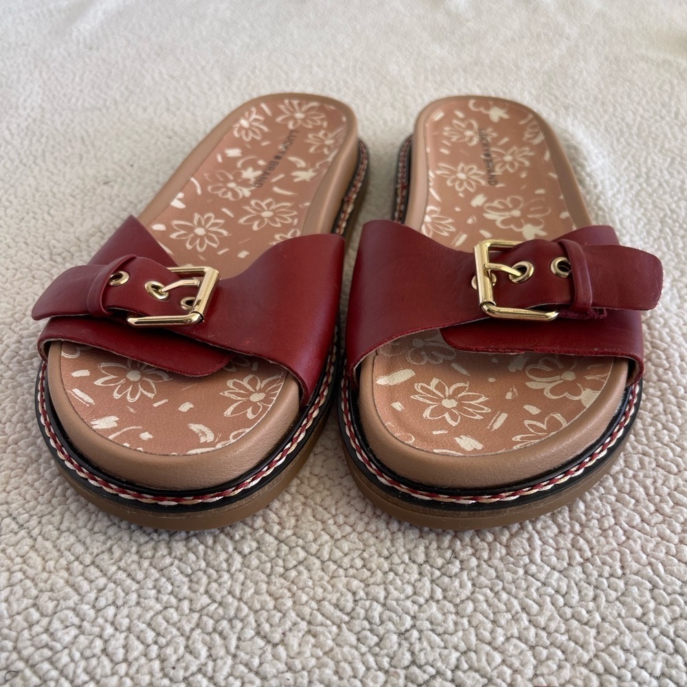 Lucky Brand Amelia Buckle slide NWOb leather sandal - Picture 4 of 7